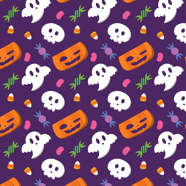 Fondo astratto di progettazione del modello di halloween. Illustrazione vettoriale.