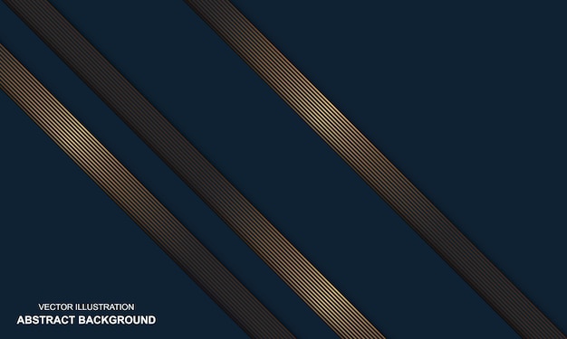 Fondo astratto moderno dop blu con linee dorate