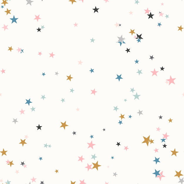 Fondo astratto senza cuciture con le stelle. Motivo geometrico disordinato infinito.