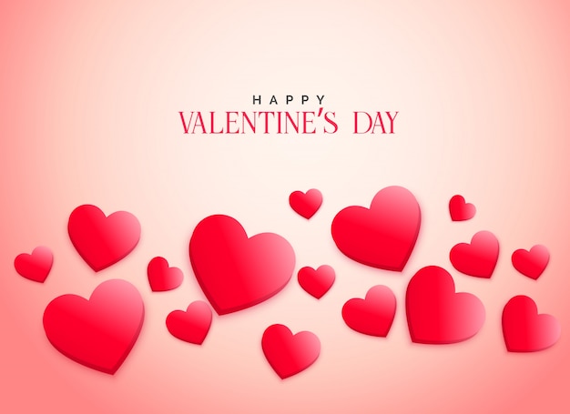 Fondo creativo dei cuori di rosa 3d per il San Valentino