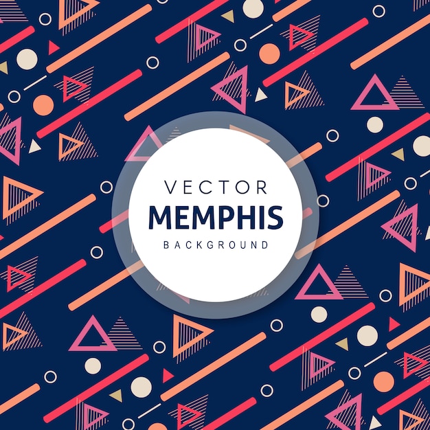 Fondo creativo di progettazione di Memphis di vettore variopinto