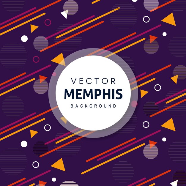 Fondo creativo di progettazione di Memphis di vettore variopinto