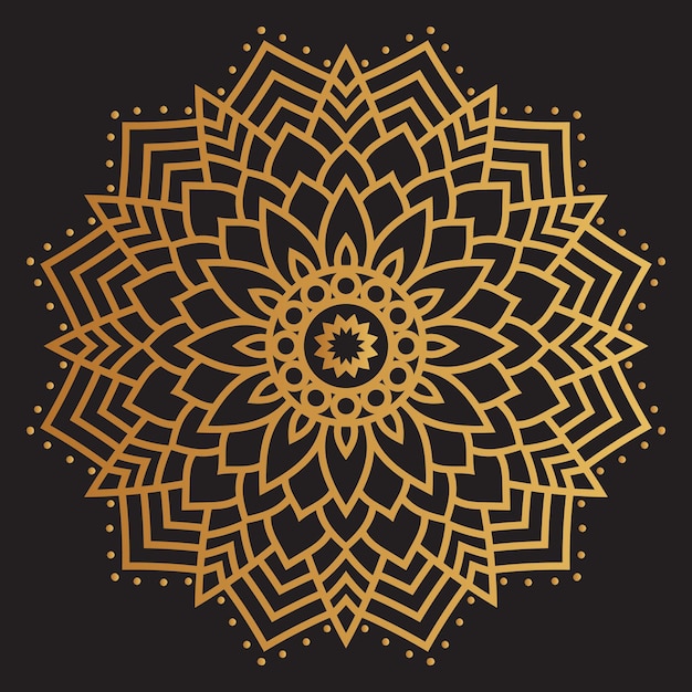 Fondo decorativo del modello della mandala dorata di lusso