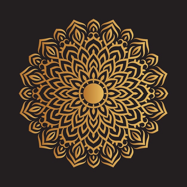 Fondo decorativo del modello della mandala dorata di lusso