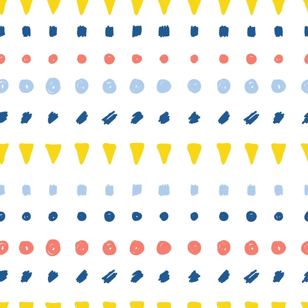 Fondo del modello del tessuto del tessuto senza cuciture Stampa del campione del tessuto di scarabocchio del bambino
