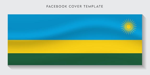 Fondo della copertura di facebook della bandiera del paese del Ruanda