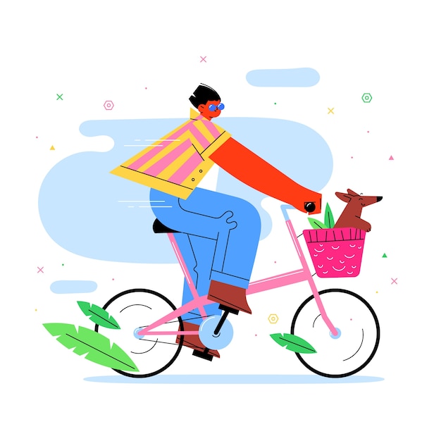 Fondo della giornata mondiale della bicicletta disegnato a mano