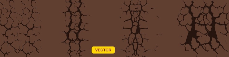 Vettore fondo delle crepe nelle pareti di terra pareti e edifici