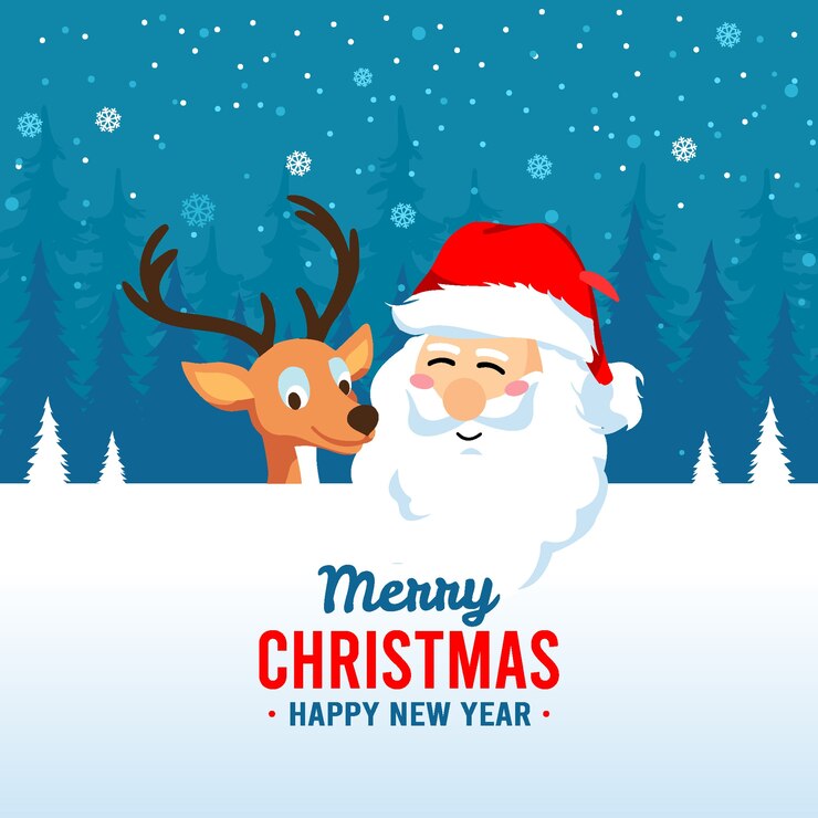 Fondo di buon natale con babbo natale