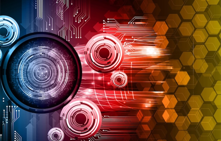 Vettore fondo di concetto di tecnologia futura del circuito cyber