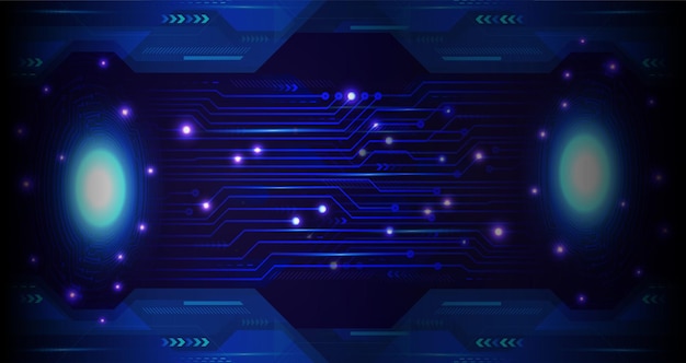 fondo di concetto di tecnologia futura del circuito cyber