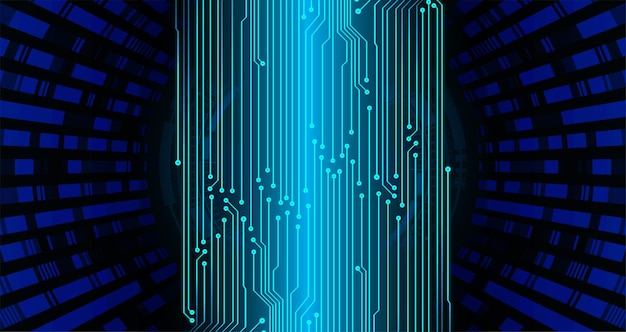 fondo di concetto di tecnologia futura del circuito cyber