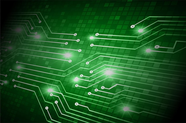 fondo di concetto di tecnologia futura del circuito cyber