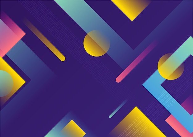 Fondo di disegno variopinto dell'elemento geometrico moderno