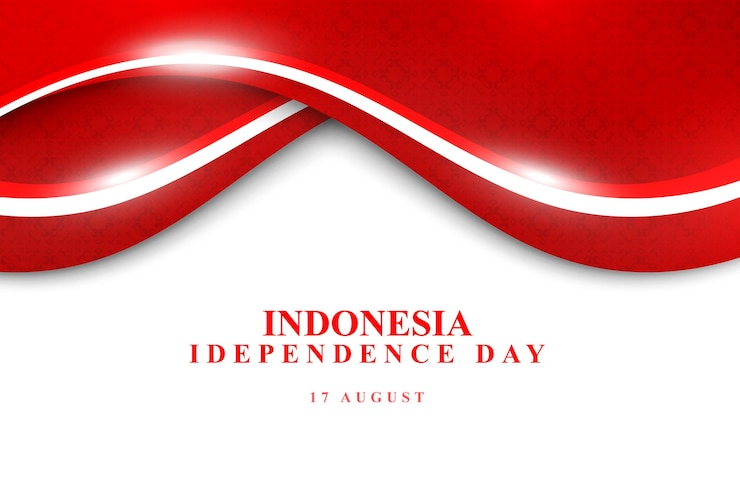 Vettore fondo di festa dell'indipendenza dell'indonesia