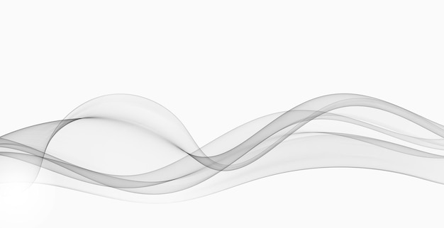 Fondo di flusso d'onda trasparente futuristico Flusso di fumo morbido astratto grigio liscio layout morbido moderno