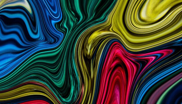 Fondo di pittura di marmo liquido colorato astratto moderno e alla moda Vettore Premium