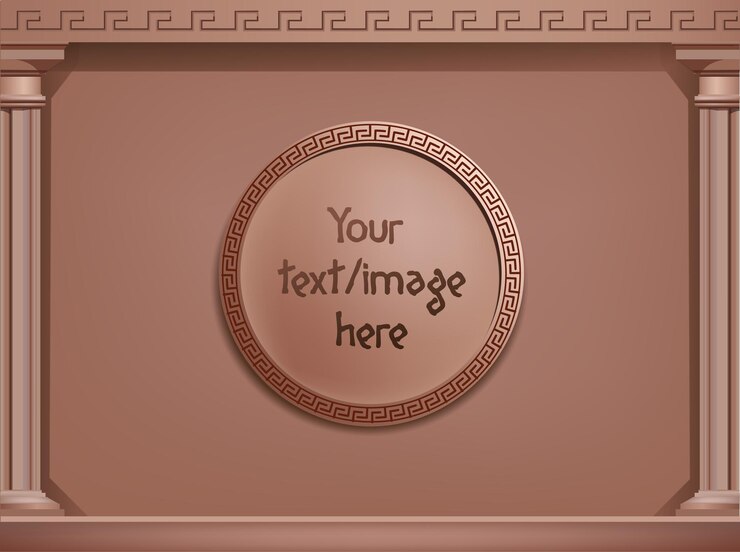 Vettore fondo di stile greco marrone di vettore, concetto di affari. puoi usarlo per carte, brochure, web, banner, ecc