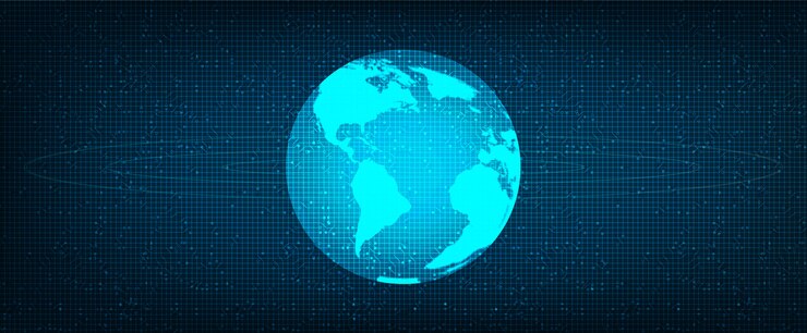 Vettore fondo di tecnologia globale della rete digitale, collegamento e comunicazione, illustrazione.