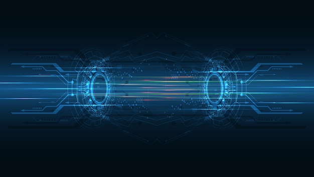 Fondo di tecnologia Illustrazione di vettore del fondo dell'estratto dell'innovazione di concetto di comunicazione hi-tech