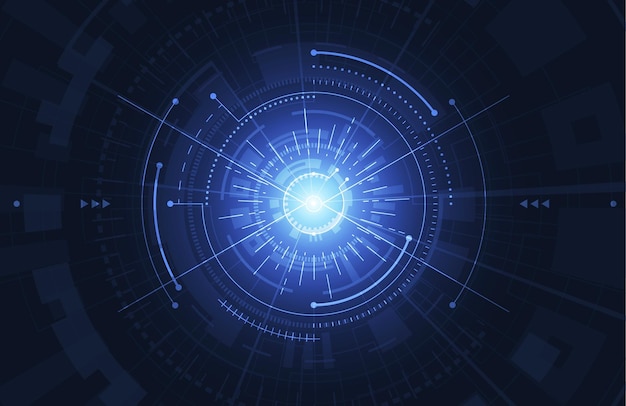 Fondo digitale astratto con struttura del circuito di tecnologia