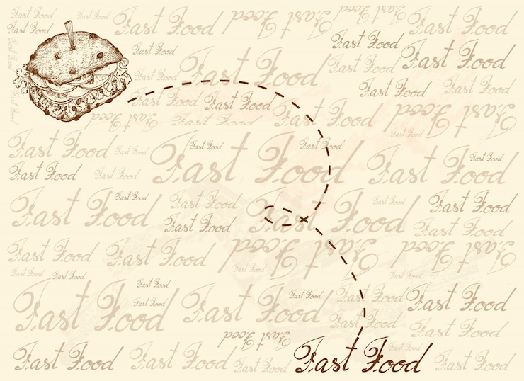 Vettore fondo disegnato a mano del panino di pane integrale