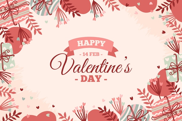 Fondo disegnato a mano di San Valentino