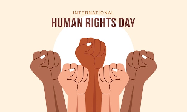 Fondo disegnato a mano per la Giornata Internazionale dei Diritti Umani