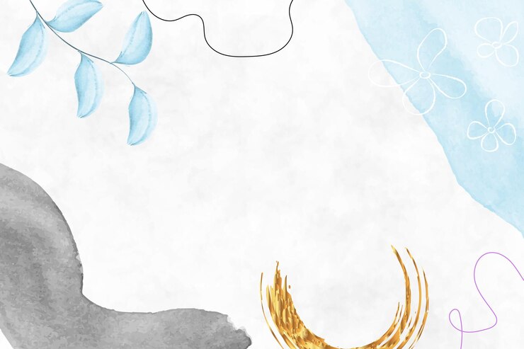 Vettore fondo floreale dell'acquerello blu disegnato a mano