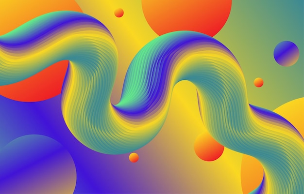 Fondo fluido variopinto astratto moderno 3D