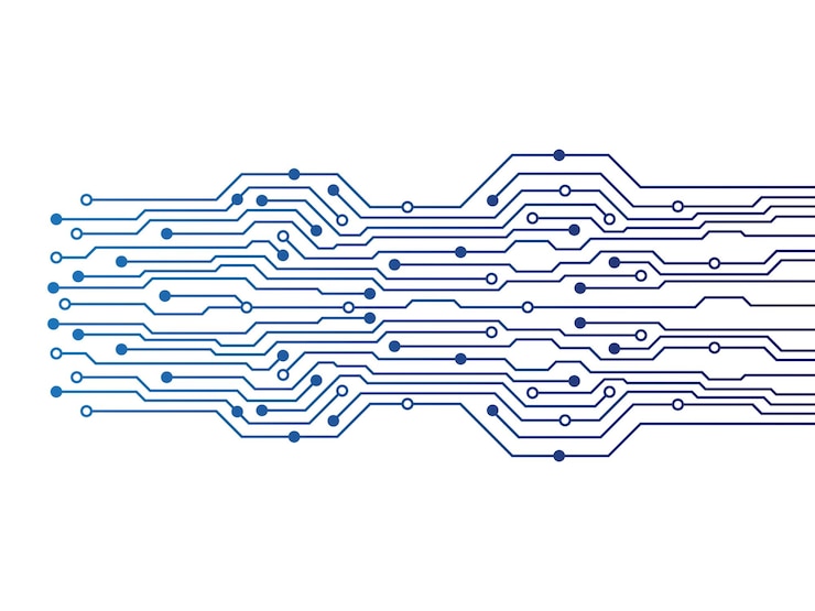 Vettore fondo futuristico astratto di tecnologia del circuito