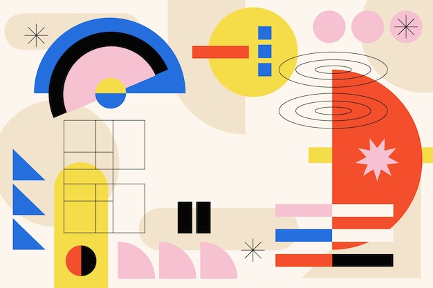 Fondo geometrico astratto di design piatto