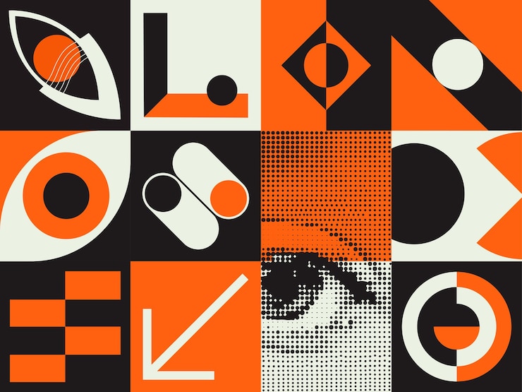 Vettore fondo geometrico della composizione del modello pronto per l'uso nel manifesto dell'invito del biglietto da visita di web design