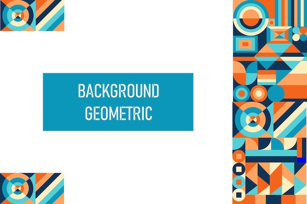 Fondo geometrico piatto bauhaus