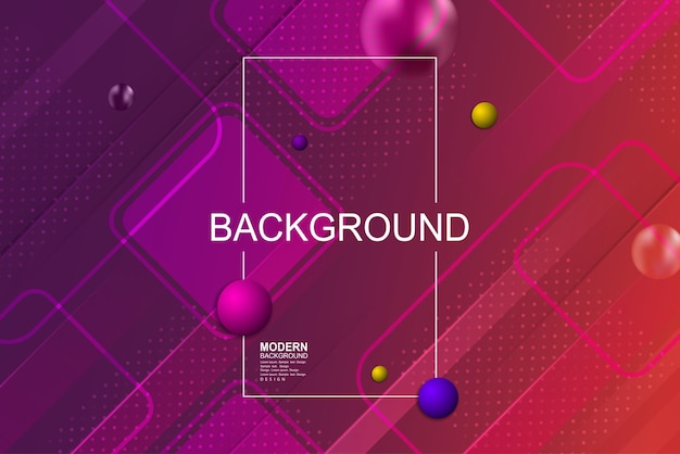 Fondo geometrico rosa astratto con i quadrati molte bande differenti e cerchi di vari colori