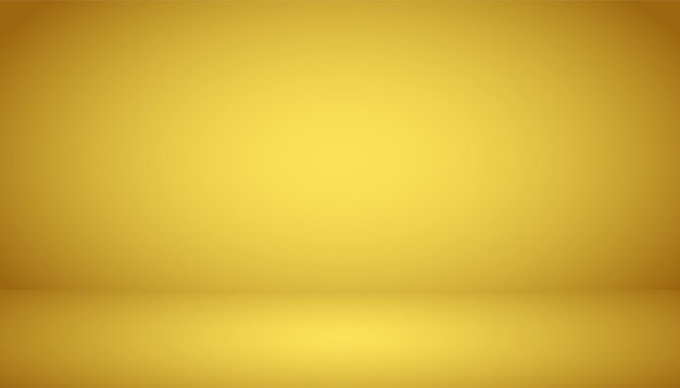 Fondo giallo vuoto della stanza dello studio