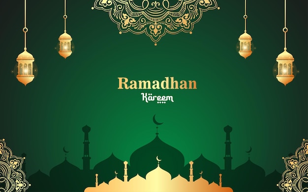 Fondo islamico di Ramadan Kareem di vettore