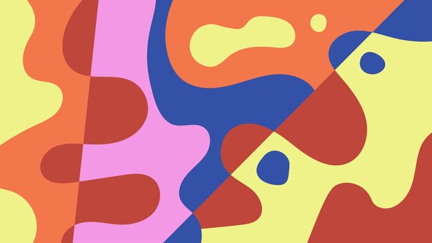 Fondo liquido variopinto astratto di forma