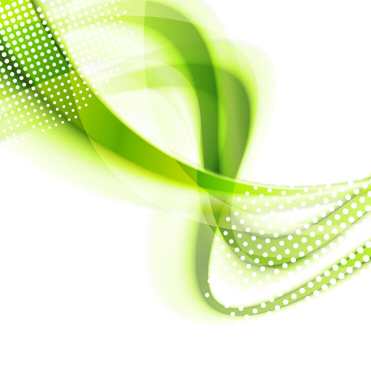 Vettore fondo luminoso ondulato liscio verde astratto. disegno vettoriale