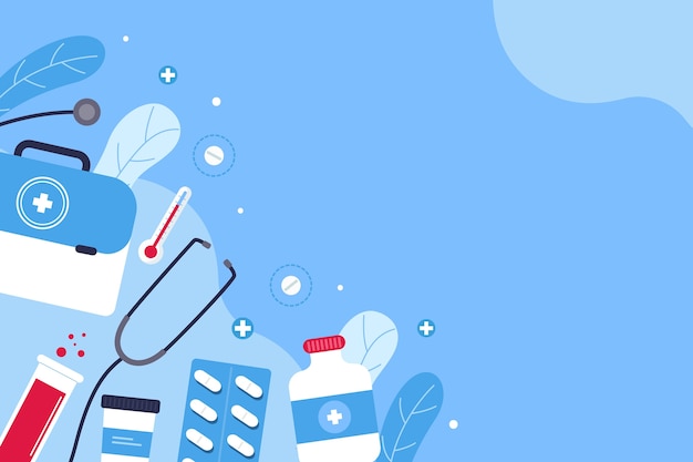 Fondo medico disegnato a mano