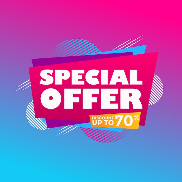 Fondo moderno di vendita di offerta speciale variopinta astratta