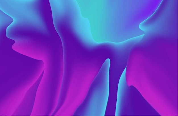 Fondo ondulato fluido moderno con colori viola e azzurro