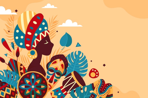 Fondo piatto del giorno dell'Africa