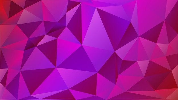 Fondo poligonale astratto di molti triangoli nei colori porpora