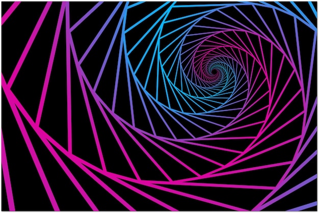 Fondo scuro con linee a forma di scala circolare