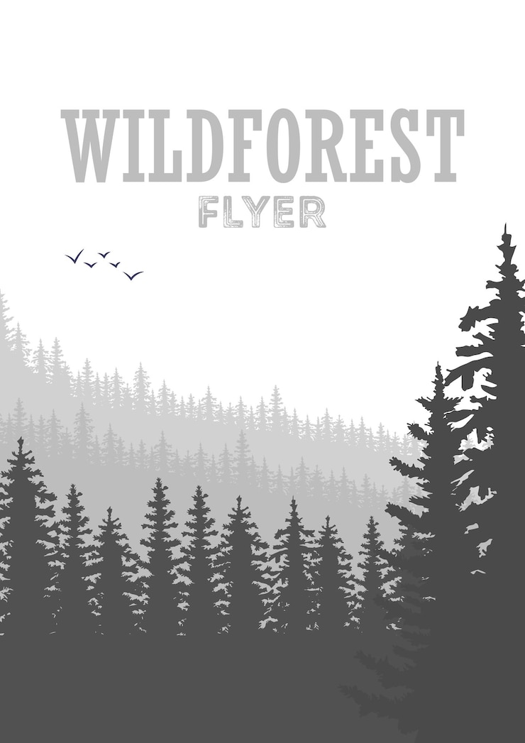 Vettore fondo selvaggio dell'aletta di filatoio della foresta di conifere. pino, natura del paesaggio, panorama naturale del legno. modello di progettazione di campeggio all'aperto. illustrazione vettoriale