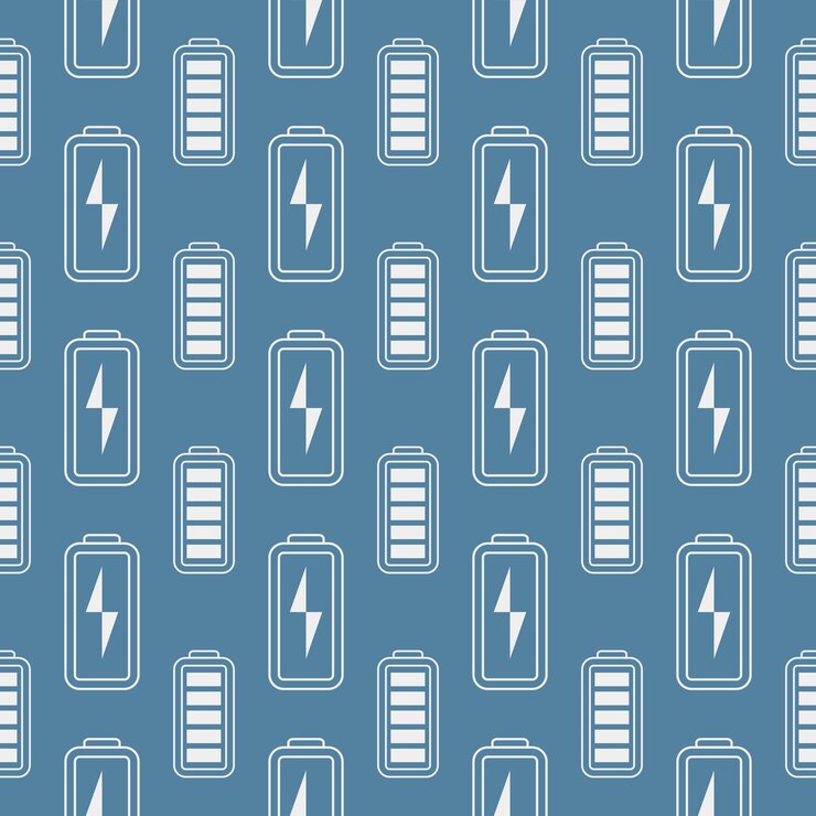 Vettore fondo senza cuciture del modello della batteria