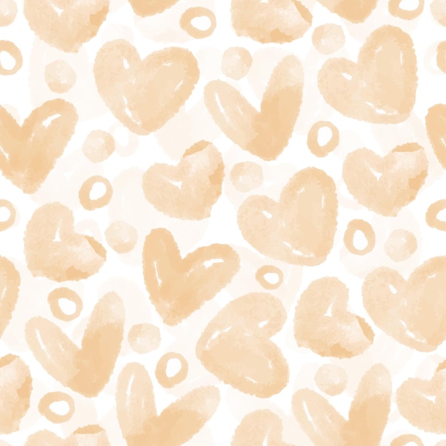 Fondo senza cuciture del modello di giorno di san valentino con il cuore di doodle, carta di san valentino