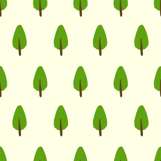 Fondo senza cuciture di doodle sveglio dell'albero