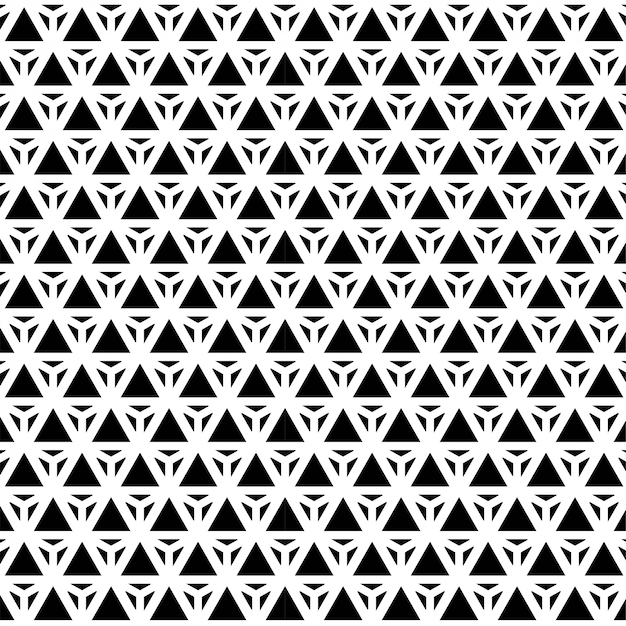 Fondo senza cuciture geometrico di voga del triangolo di progettazione del modello in bianco e nero